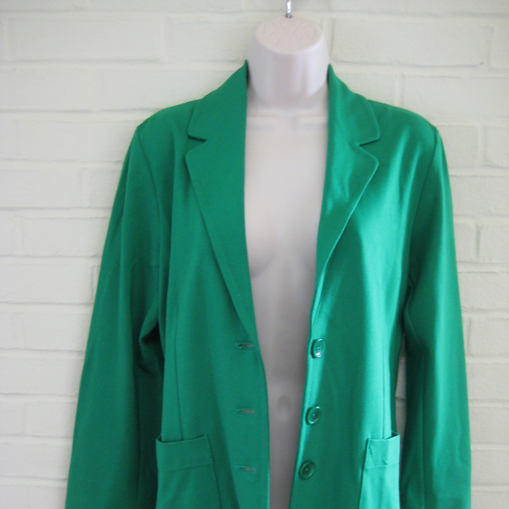Pendleton Green Ponte Blazer Jacket  - M